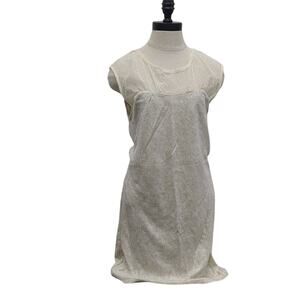 Free People white sheer‎ top mini dress size Large